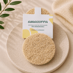 Discos exfoliantes faciales de luffa